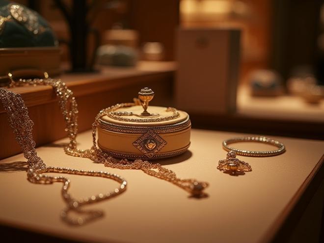 Elegantly arranged product display in a retail setting, highlighting craftsmanship