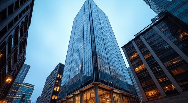 Exterior view of The NQ Tower, a modern high-rise building in Manchester's Northern Quarter.